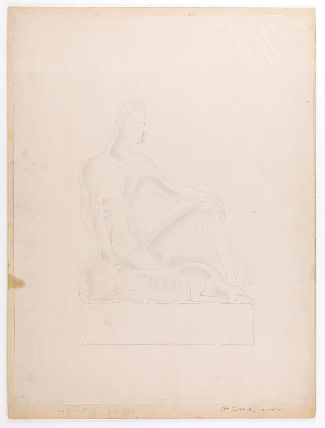 (seated Man And Dog) — Marguerite Zorach
