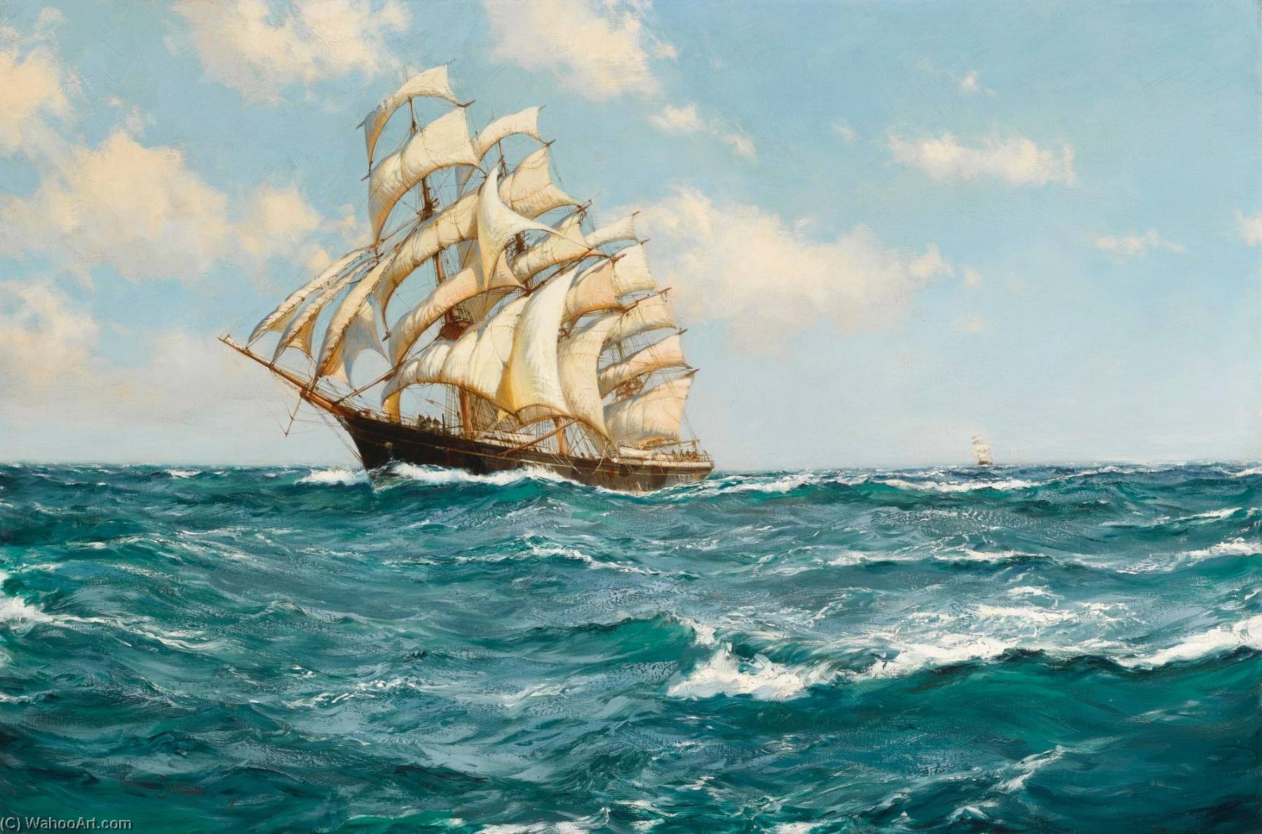 Pacific Days, The Shun Lee, 674 Tons, Built In 1866 — Montague Dawson