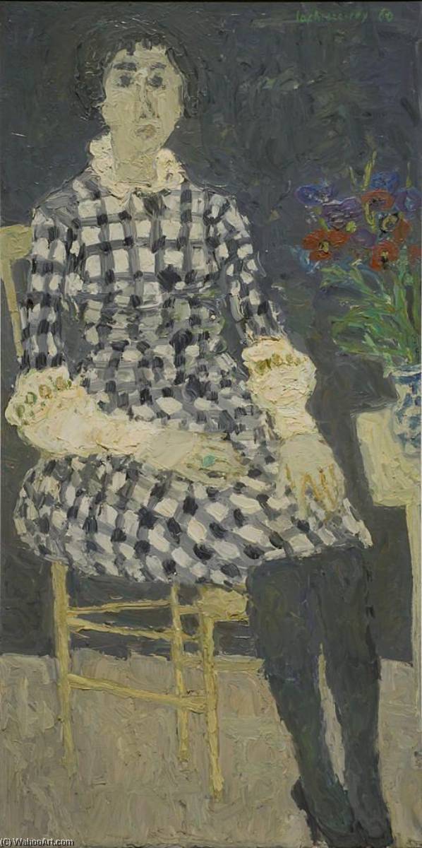 Portrait Of Nanov In Grey And Black — Henri Lachièze Rey