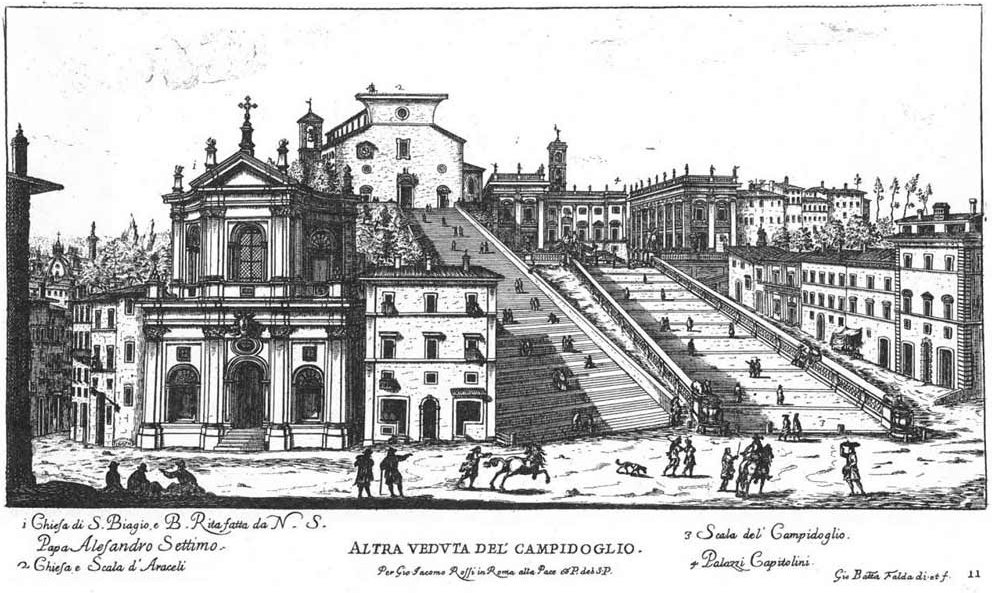 Capitol With The Church Of San Biagio And Blessed Rita — Giovanni Battista Falda