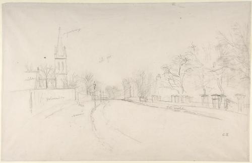 All Saints Church, Upper Norwood Seen From The North Side Of Beulah Hill — Camille Pissarro