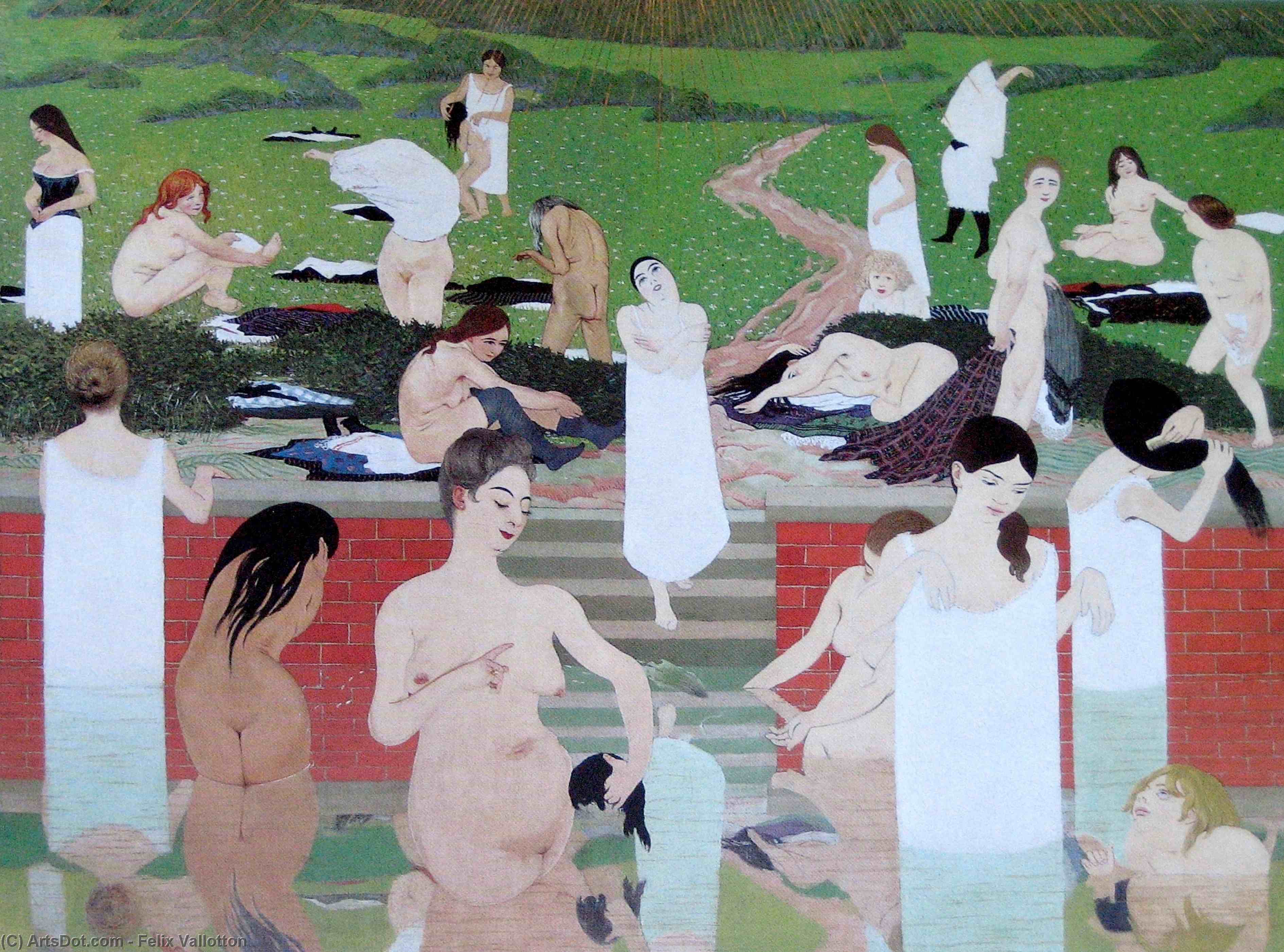 The Bath, Summer Evening — Félix Vallotton