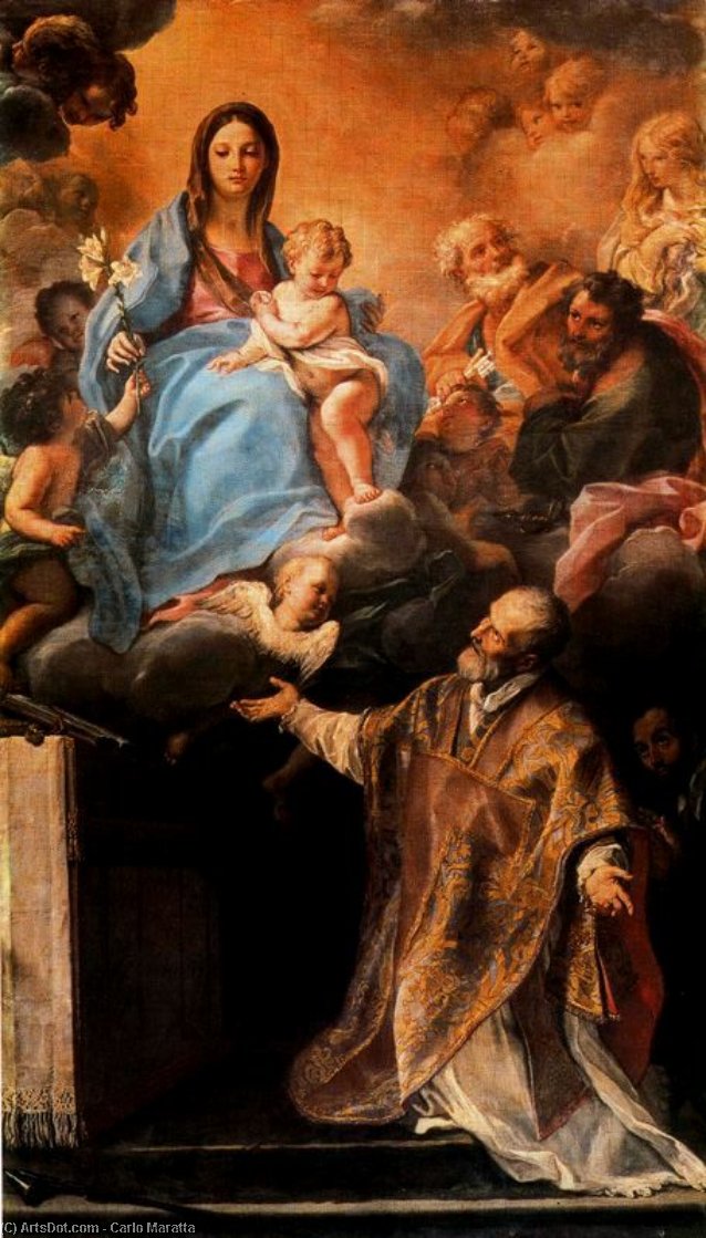 The Virgin Appeared To St. Philip Neri — Carlo Maratta