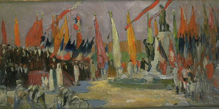 Hommage De La Jeunesse De La France À La Statue De Jules Ferry — William Laparra