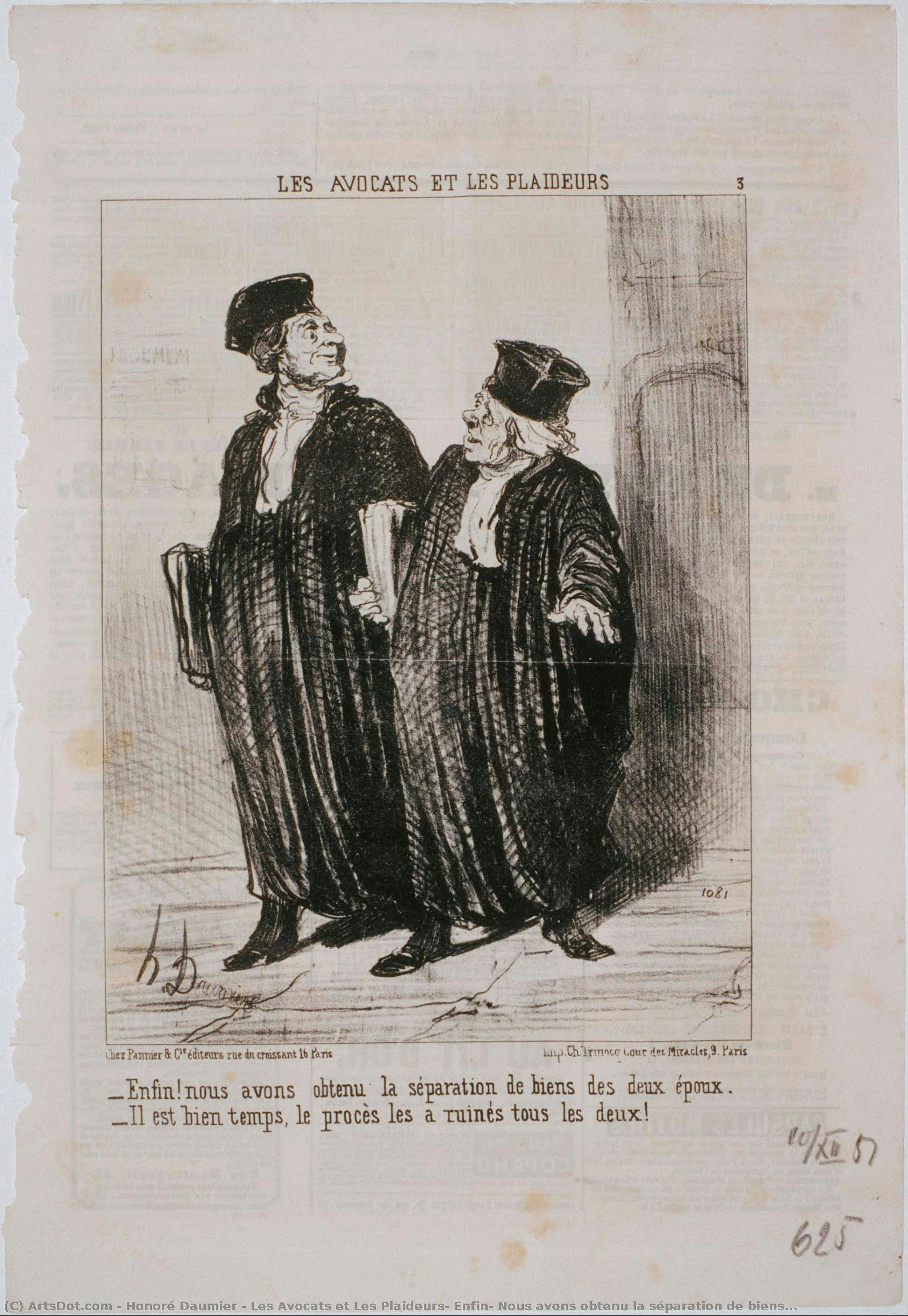 Les Avocats Et Les Plaideurs: Enfin! Nous Avons Obtenu La Séparation De Biens — Honoré Daumier