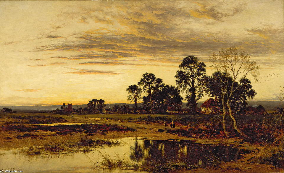 When Sun Is Set. A Worcester Village — Бенджамин Уильямс Лидер