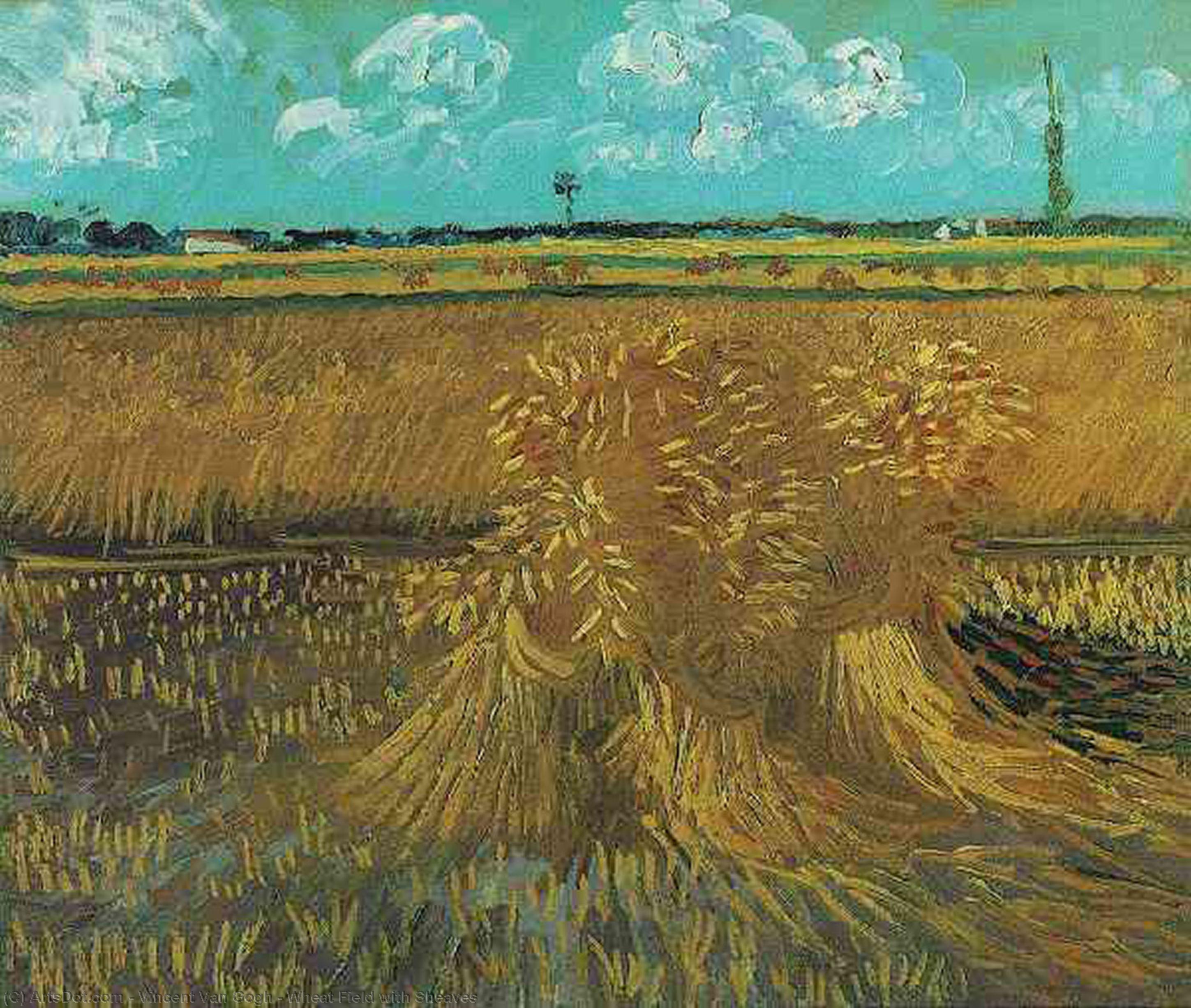 Wheat Field With Sheaves — Vincent Willem Van Gogh