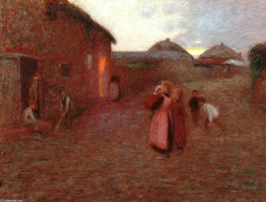 A Village Street — Edward William Stott