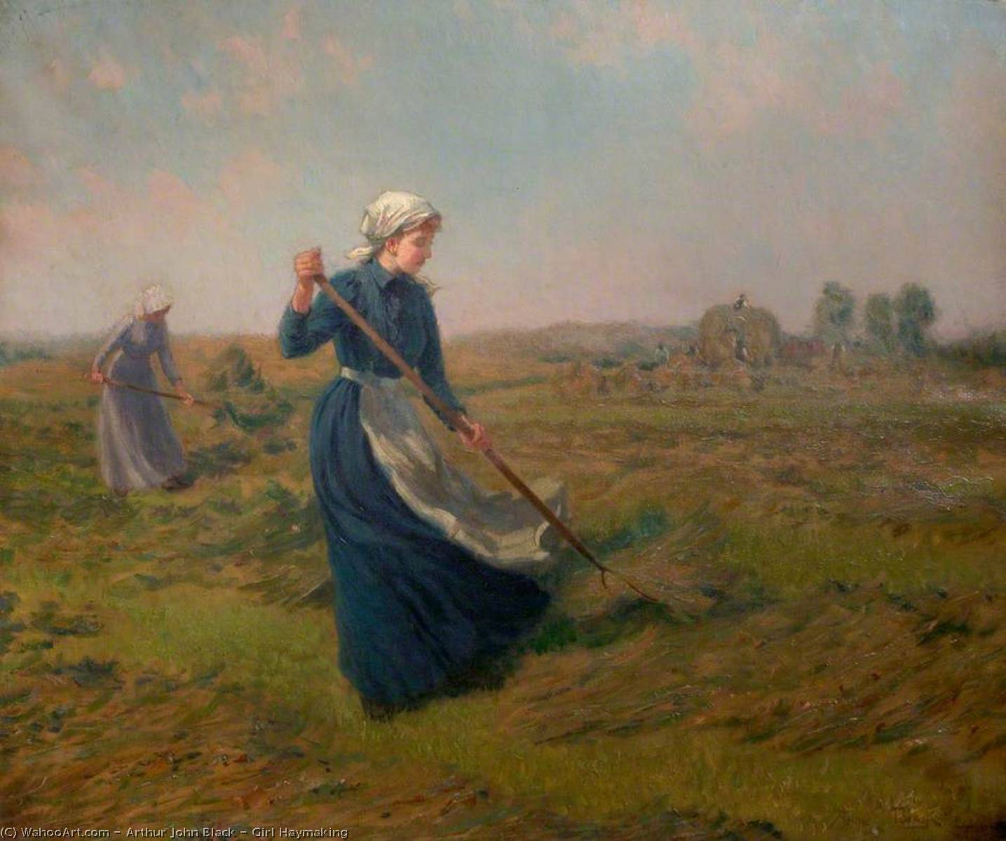 Girl Haymaking — Arthur John Black