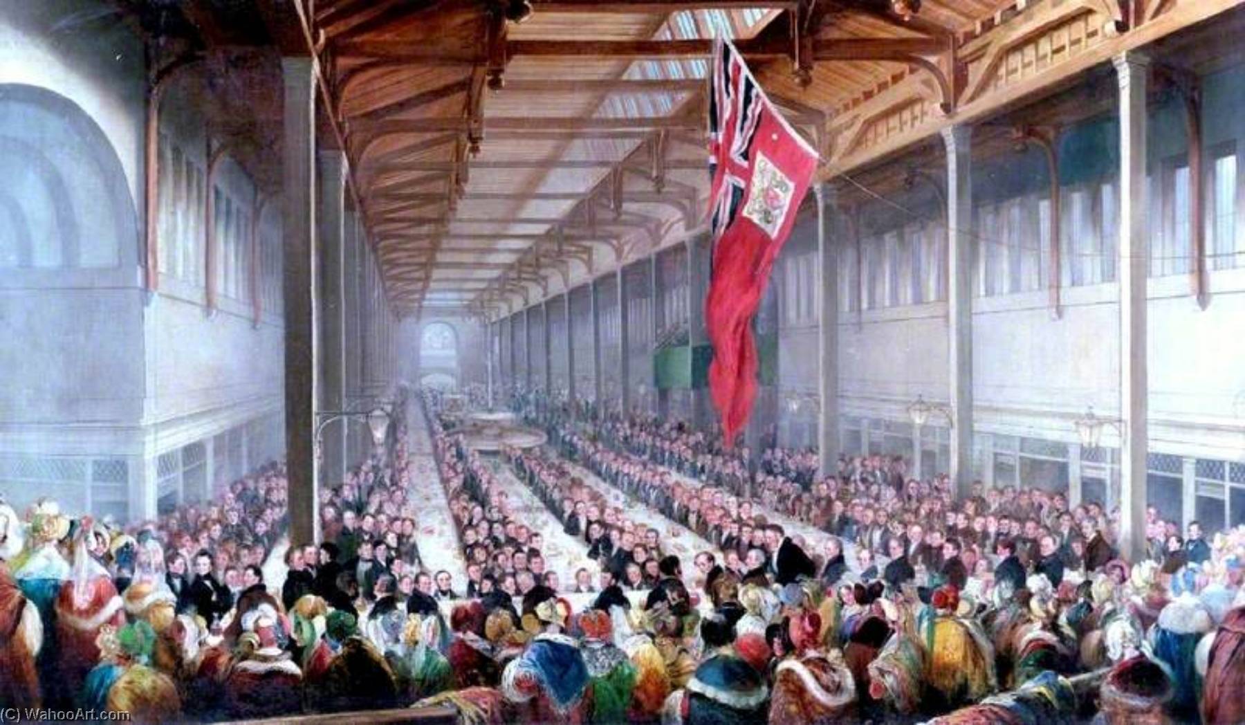 The Banquet Given On The Occasion Of The Opening Of The Grainger Market, Newcastle Upon Tyne, 1835 — Henry Perlee Parker