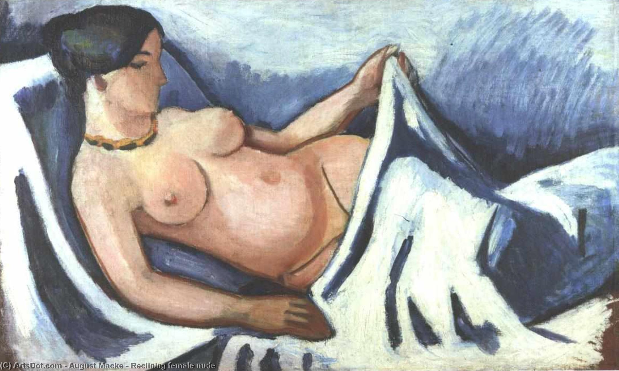 Reclining Female Nude — August Macke