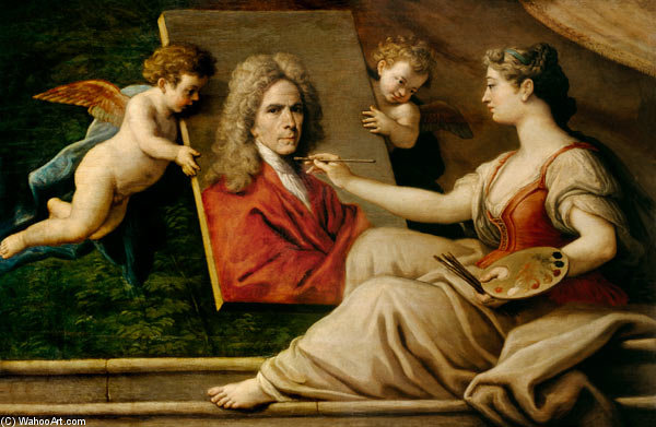 Self Portrait In An Allegory Of The Arts — Paolo Di Matteis