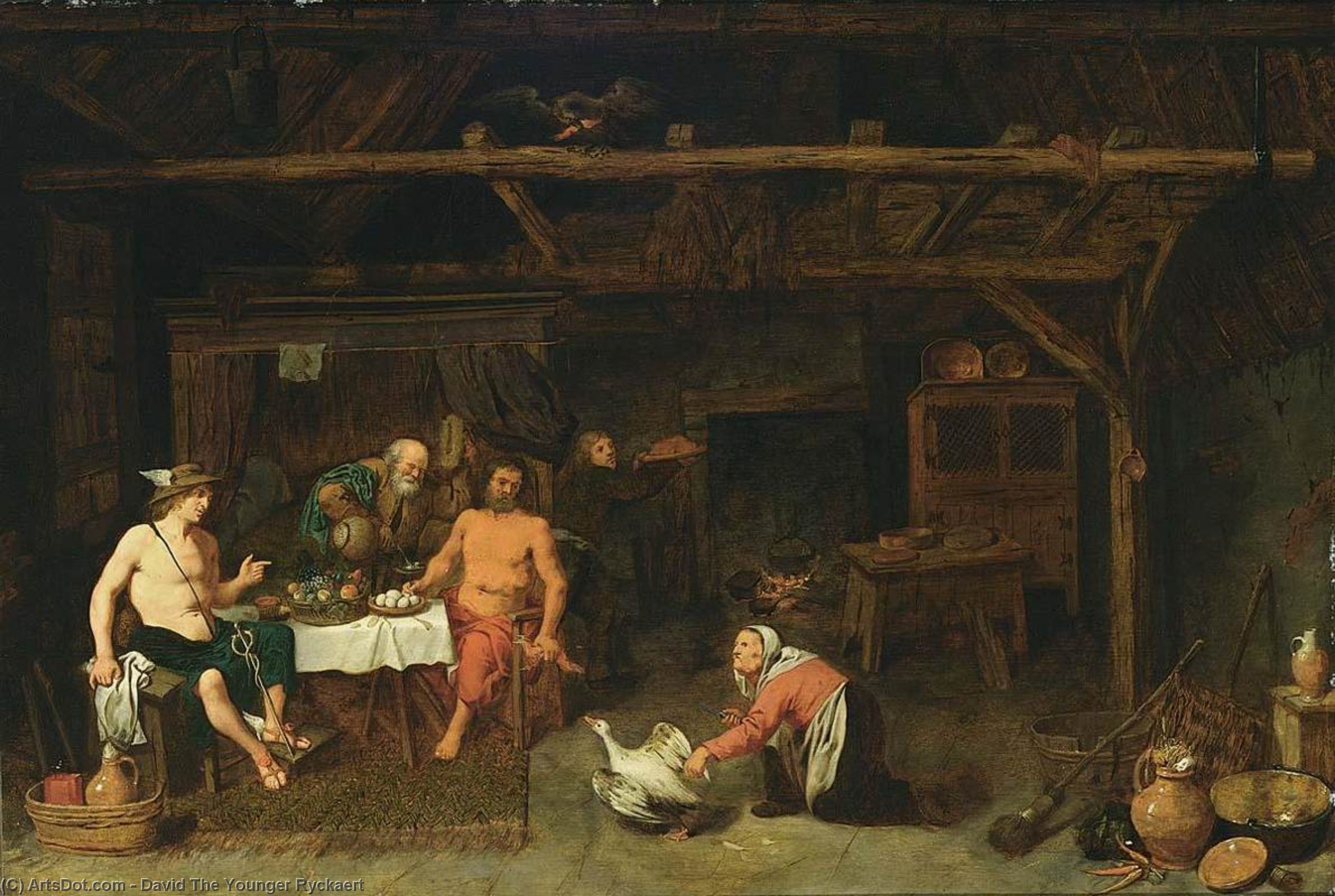 Philemon And Baucis Giving Hospitality To Jupiter And Mercury — David The Younger Ryckaert