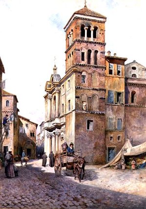 View Of Santa Maria In Monticelli, Rome — Ettore Roesler Franz