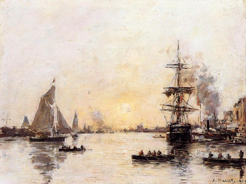 Le Havre, The Outer Port — Eugène Louis Boudin