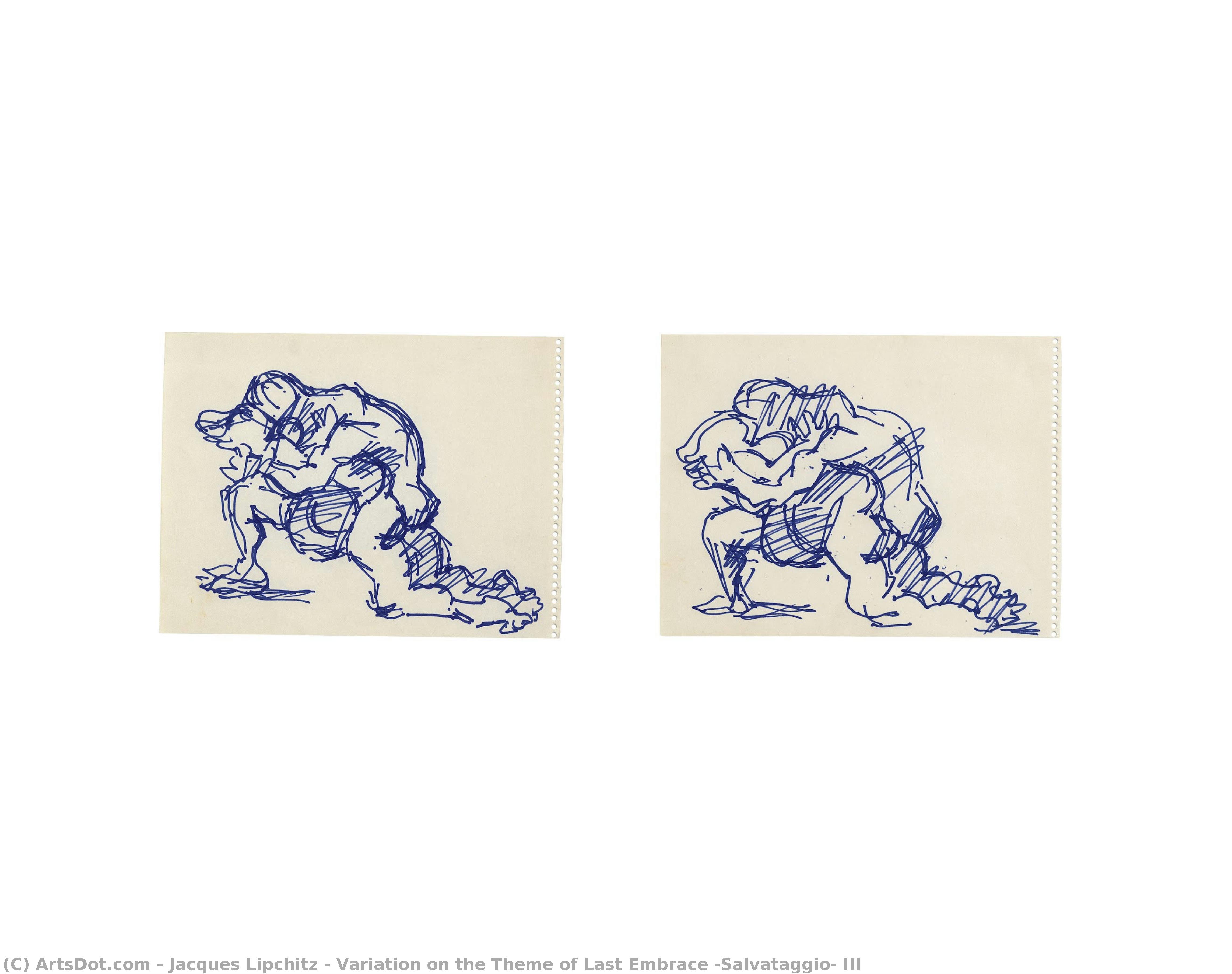 Variation On The Theme Of Last Embrace (salvataggio) Iii — Jacques Lipchitz