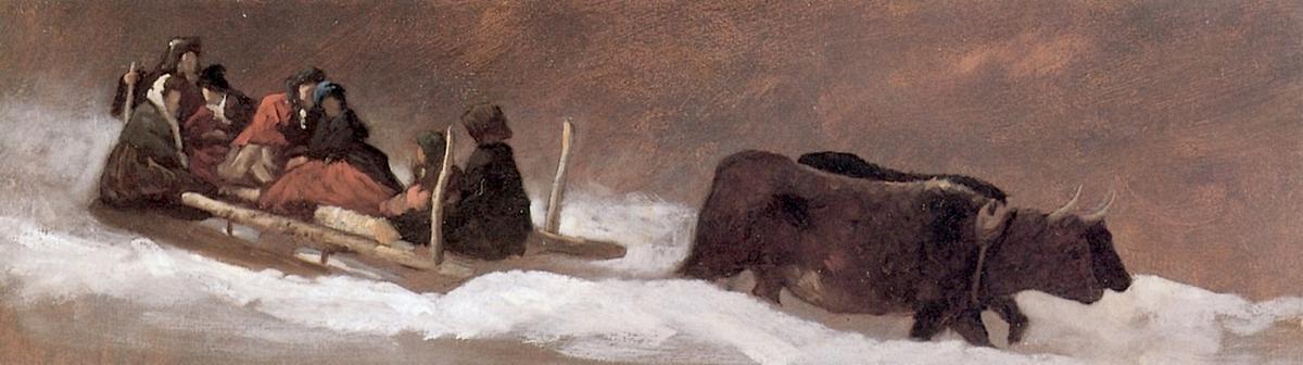 The Sleigh Ride — Jonathan Eastman Johnson