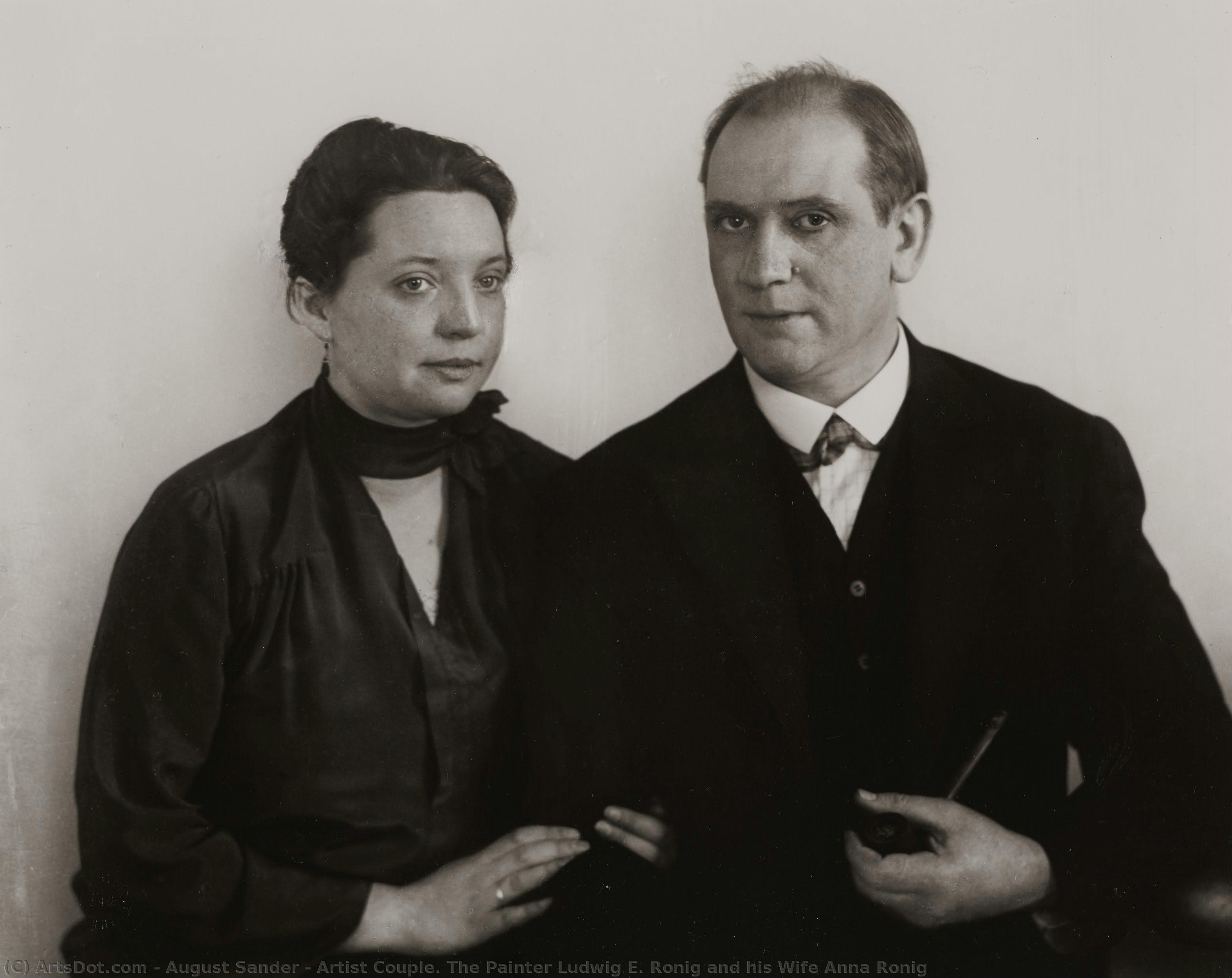 Artist Couple. The Painter Ludwig E. Ronig And His Wife Anna Ronig — Augusto Sander