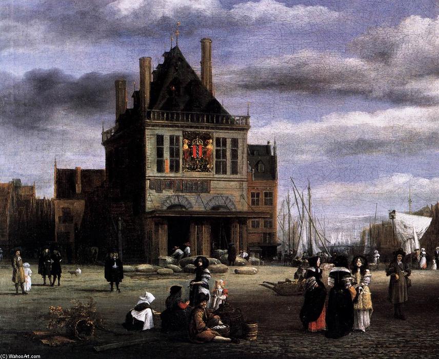 The Dam Square In Amsterdam (detail) — Jacob Isaackszoon Van Ruisdael