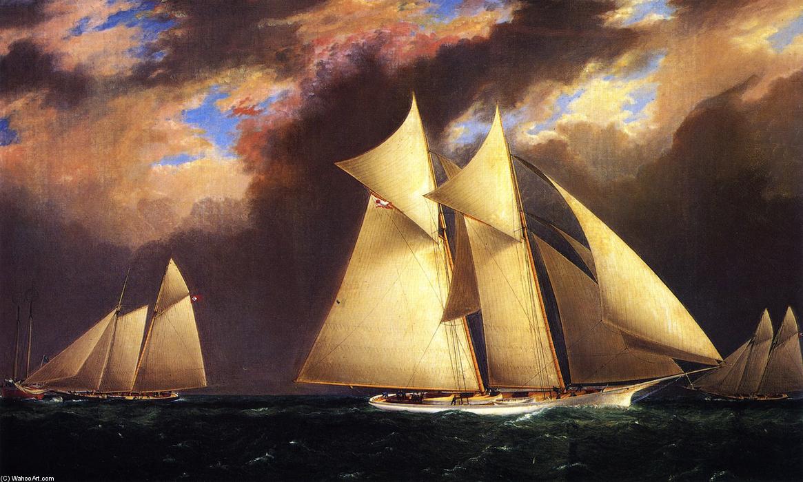 The First America's Cup Race, August 8, 1870 — James Edward Buttersworth