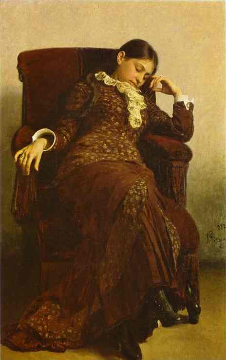 Rest. Portrait Of Vera Repina, Artist's Wife — Ilya Yefimovich Repin