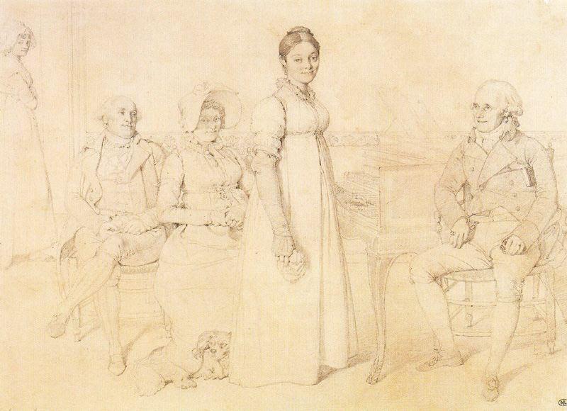Portrait Of The Forestier Family — Jean-auguste-dominique Ingres