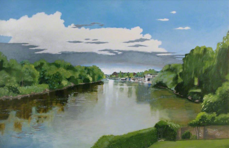 View Upriver, Twickenham, Middlesex — Barrington Barber