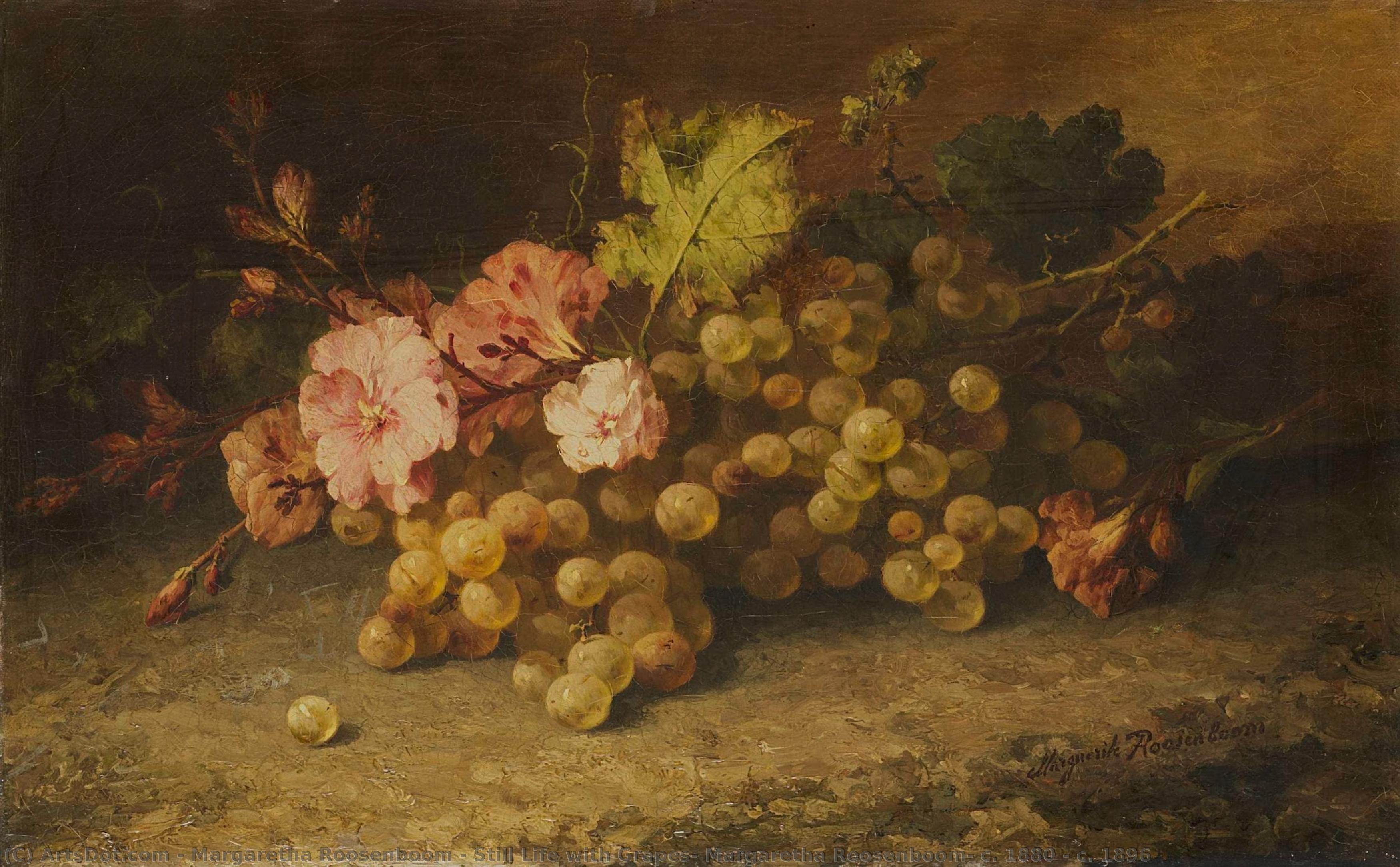 Still Life With Grapes, Margaretha Roosenboom, C. 1880 - C. 1896 — Margaretha Roosenboom