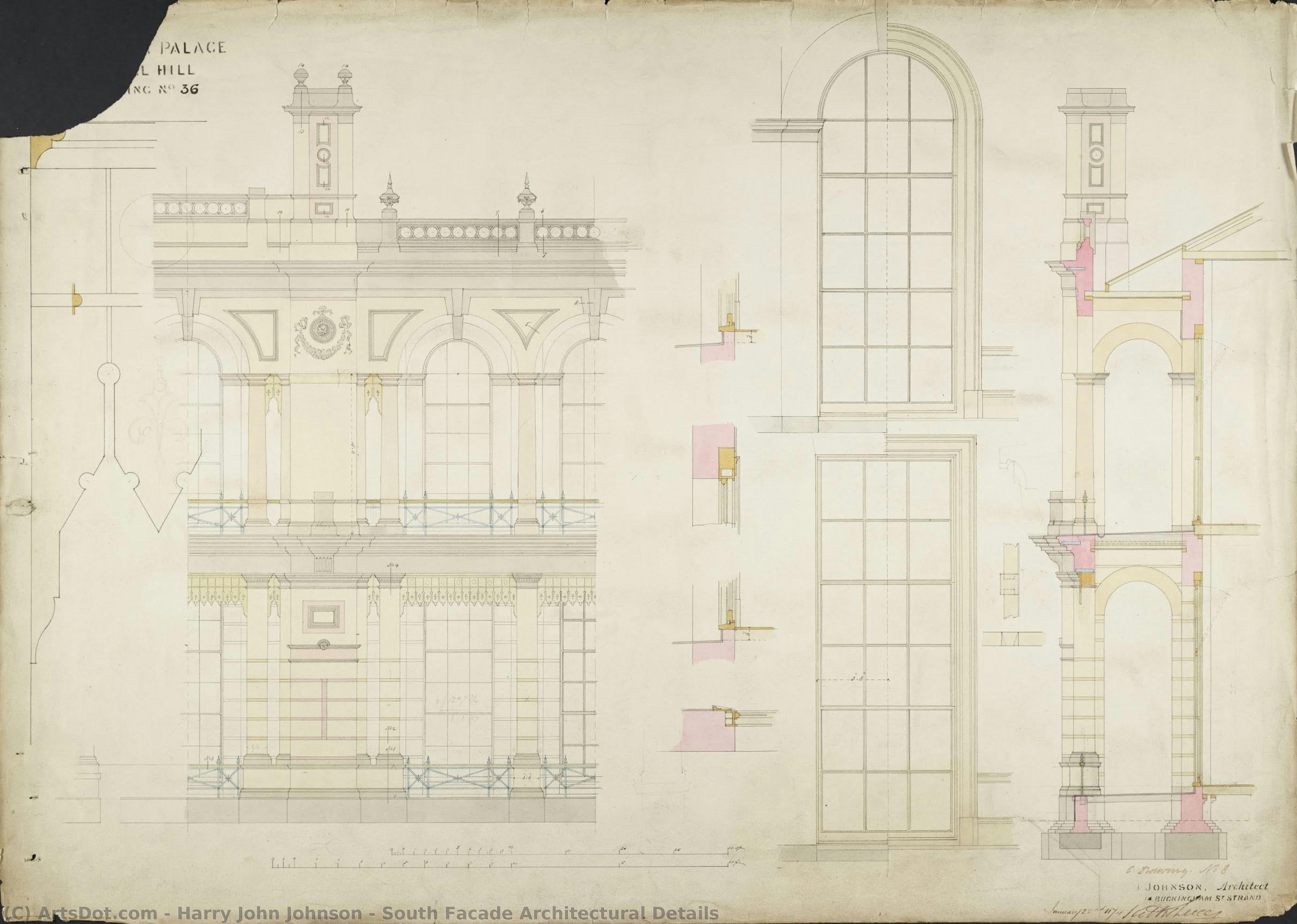 South Facade Architectural Details — Harry John Johnson