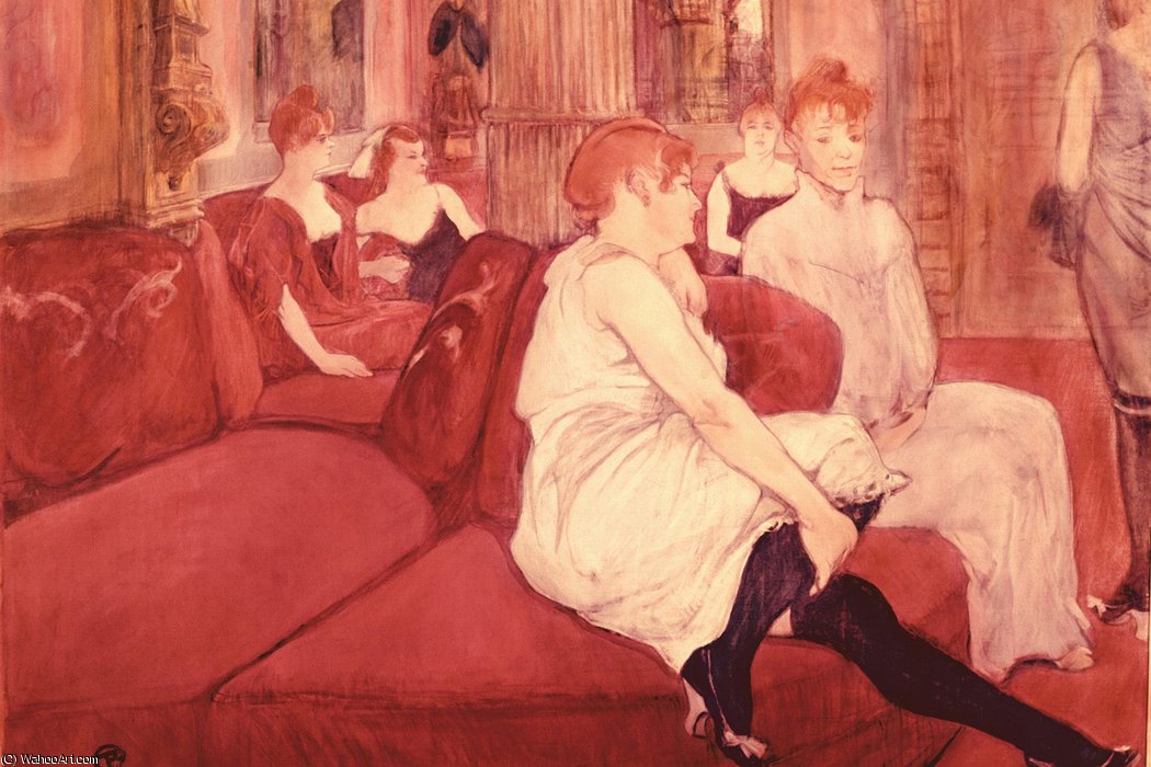 In The Salon In The Rue Des Moulins (11) — Enri Tuluz Lotrek