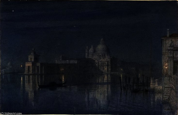 Santa Maria Della Salute Venice Moonlight — Sir Edward John Poynter