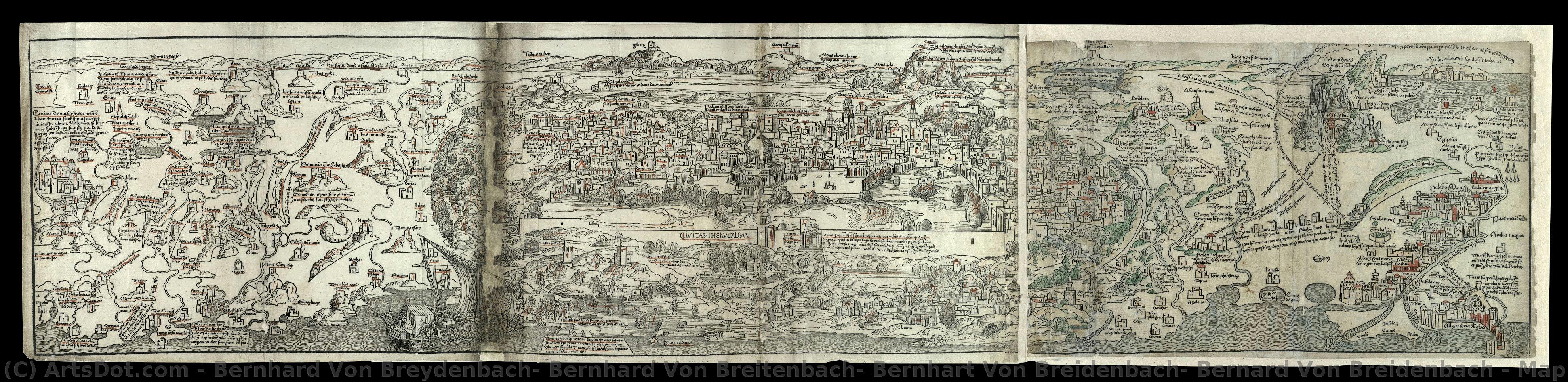 Map Of The Holy Land, 1486 — Bernhard Von Breydenbach, Bernhard Von Breitenbach, Bernhart Von Breidenbach, Bernard Von Breidenbach