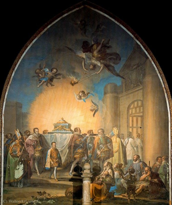 Translation Of The Body Of St. Eugene, By Bayeu, Cloister Of The Cathedral Of Toledo — Francisco Bayeu Y Subias