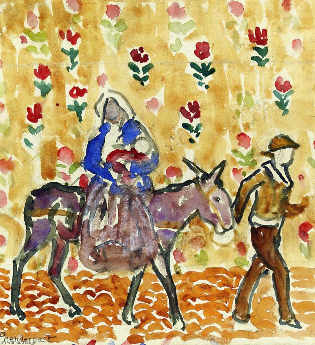 Flight Into Egypt — Maurice Brazil Prendergast
