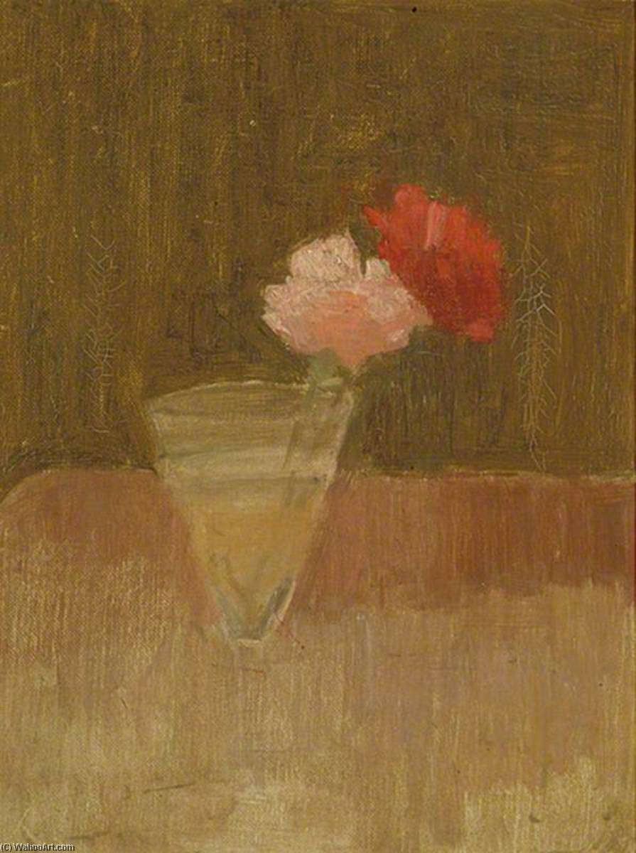 Carnations In A Glass Vase — Victor Pasmore