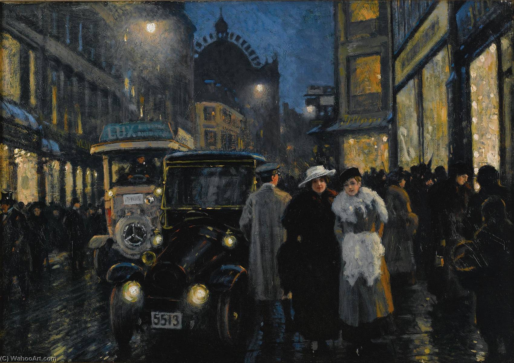 An Evening Stroll On The Boulevard — Paul Gustave Fischer