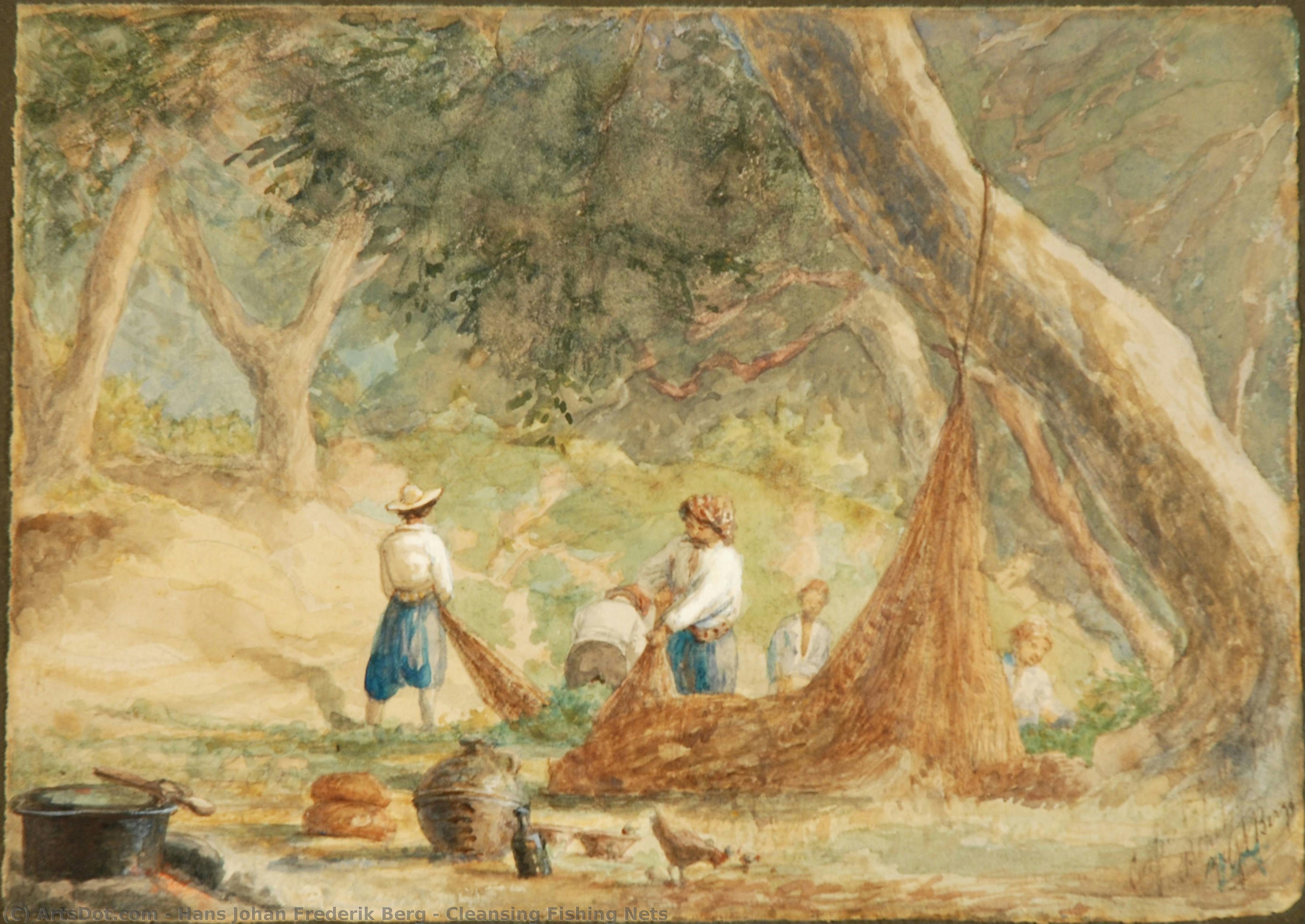 Cleansing Fishing Nets — Hans Johan Frederik Berg