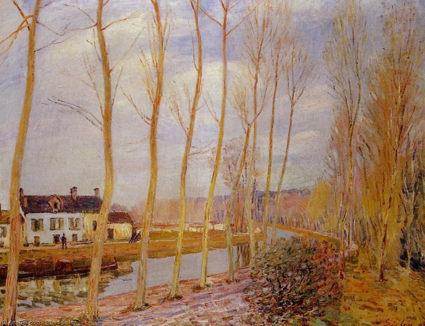 The Loing Canal At Moret — Alfrēd Sislē