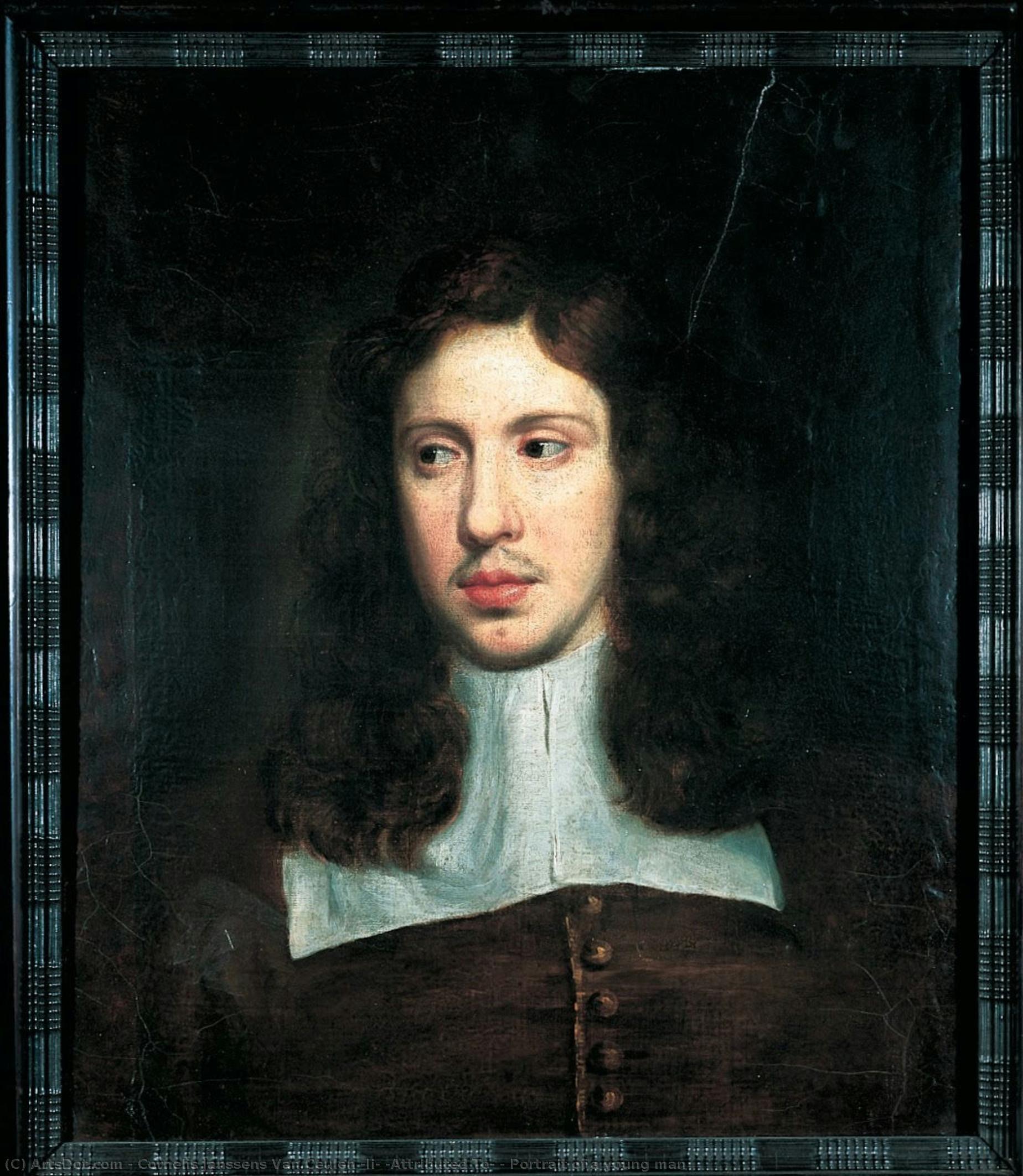 Portrait Of A Young Man — Cornelis Janssens Van Ceulen (ii) (attributed To)