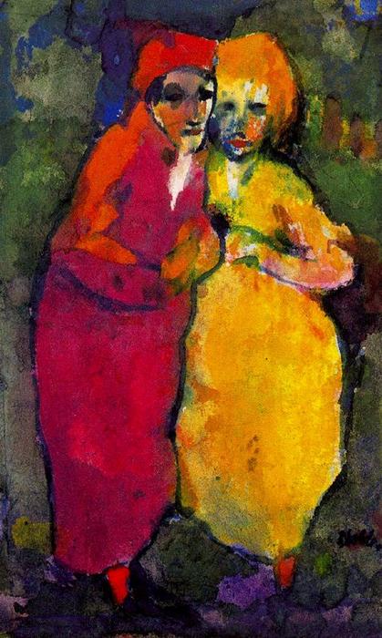 Couple (red And Yellow) — エミール・ノールデ