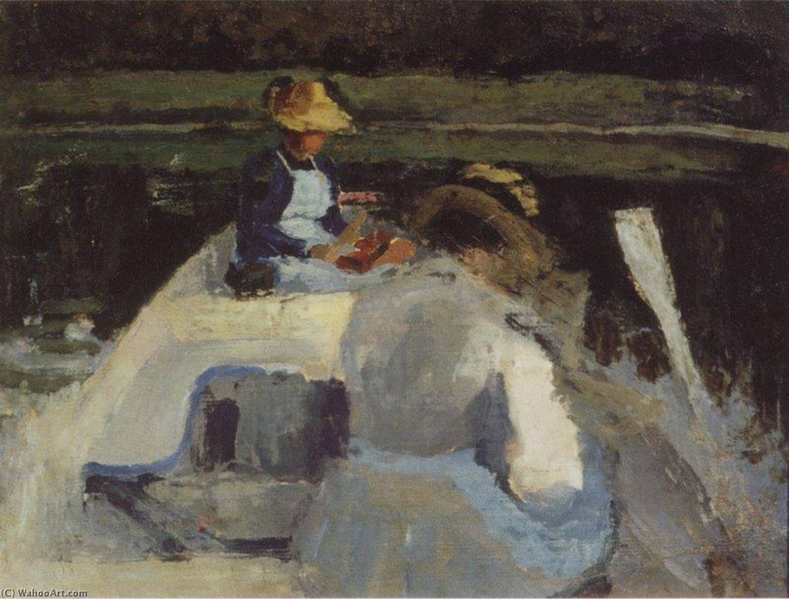 In The Boat — Viktor Elpidiforovich Borisov Musatov