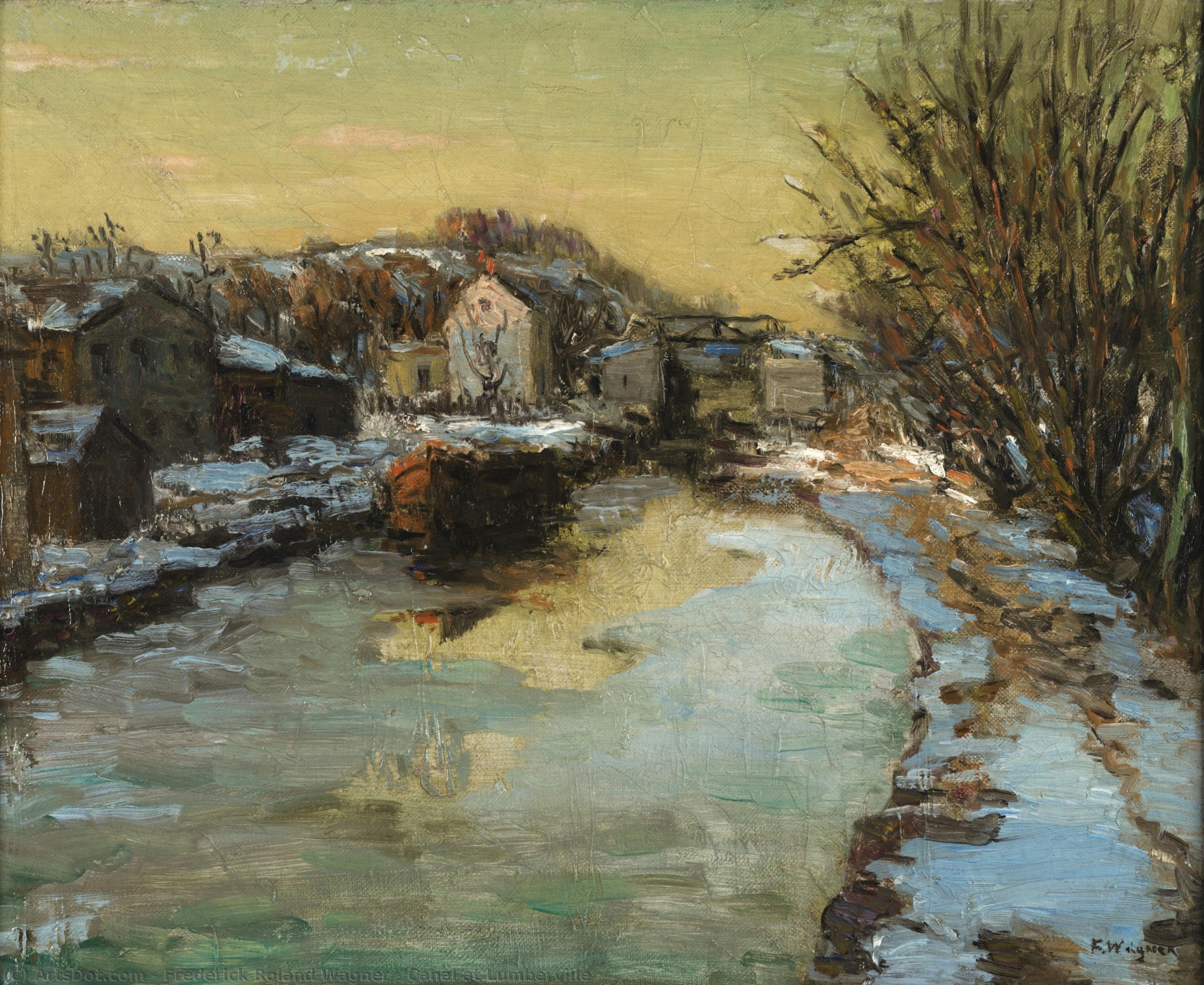 Canal At Lumberville — Frederick Roland Wagner