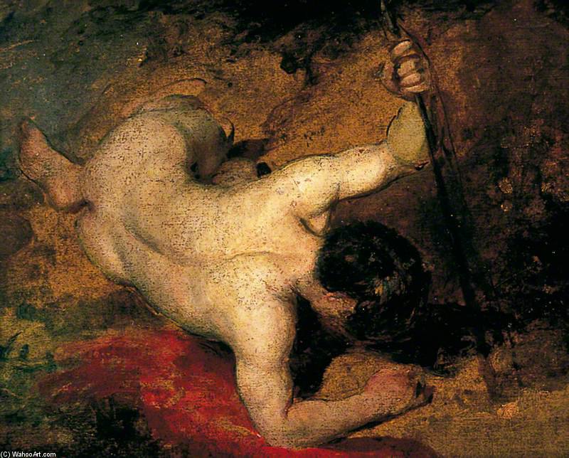 Reclining Male Nude With Spear — Уильям Этти
