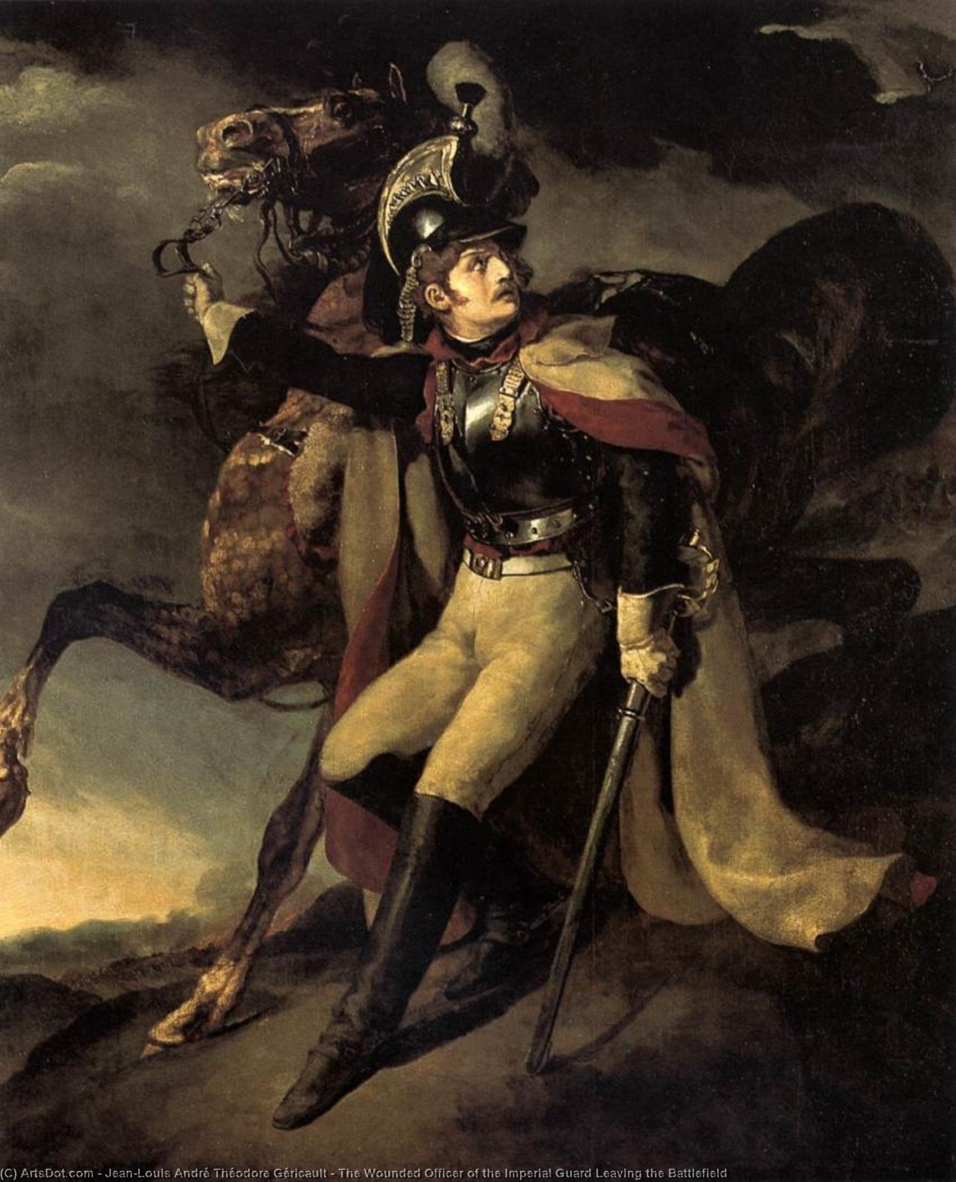 El Oficial Herido De La Guardia Imperial Abandonando El Campo De Batalla — Teodoro Gericault