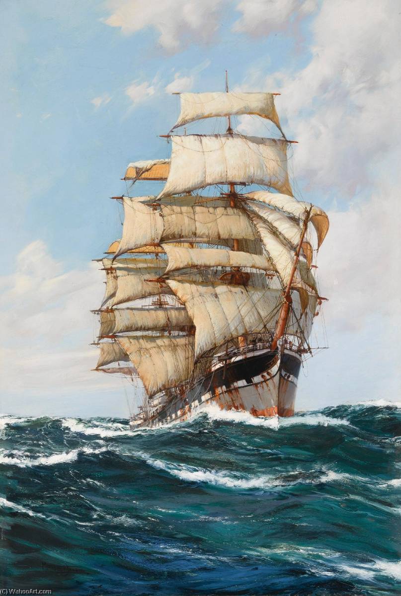 The Lofty Clipper, Clan Macfarlane — Montague Dawson