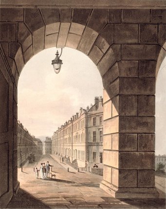Pulteney Street Terminating In Laura Place — John Claude Nattes