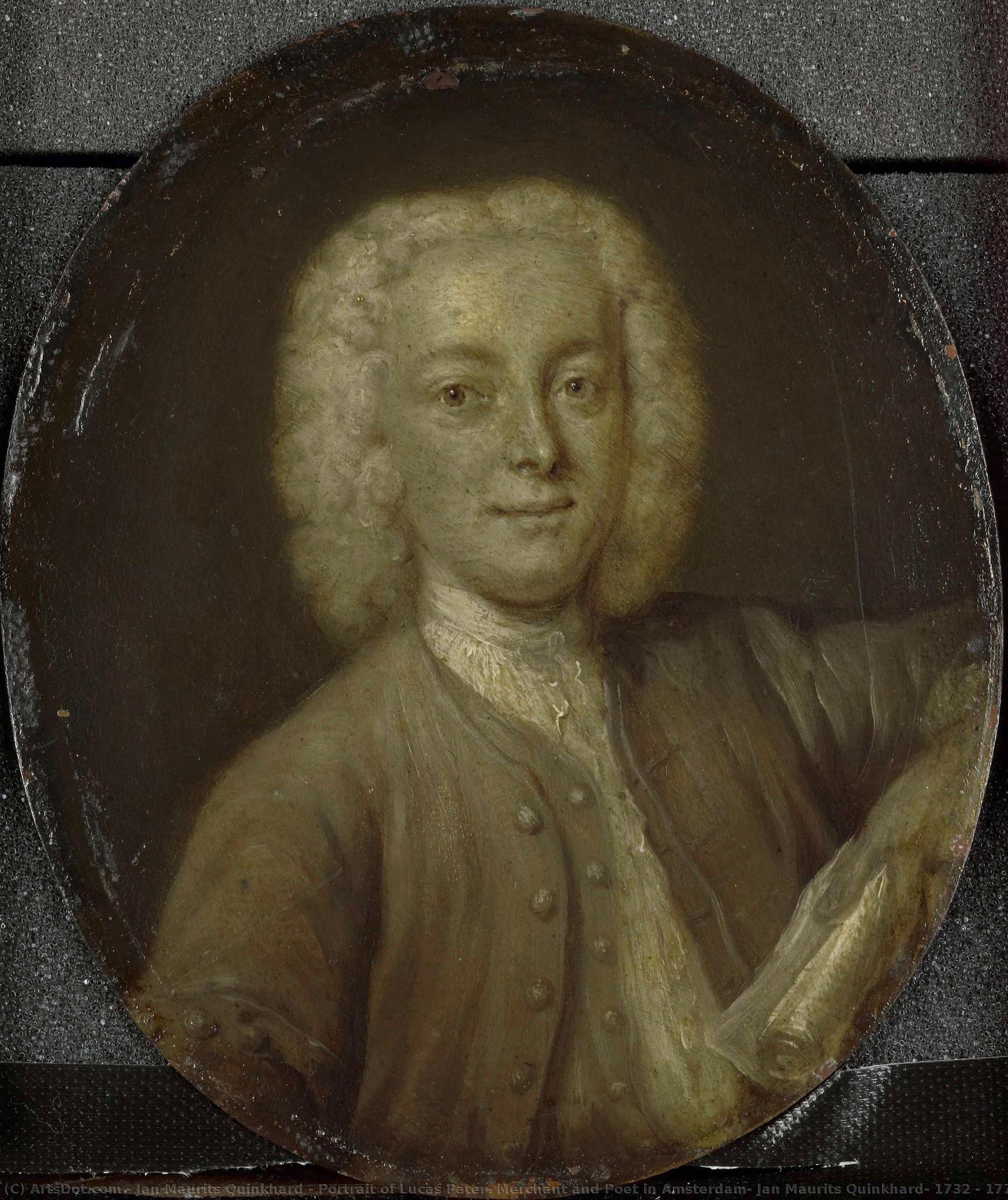 Portrait Of Lucas Pater, Merchant And Poet In Amsterdam, Jan Maurits Quinkhard, 1732 - 1771 — Jan Maurits Quinkhard