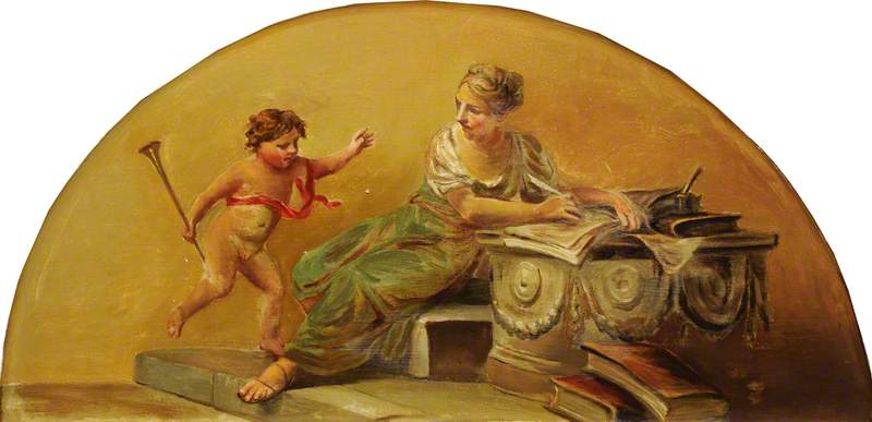 Putto With A Personification Of Poetry — Antonio Zucchi