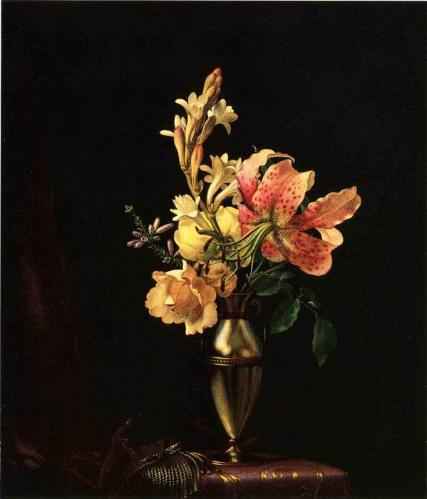 Still Life With Flowers In A Silver Vase — Мартин Джонсон Хед