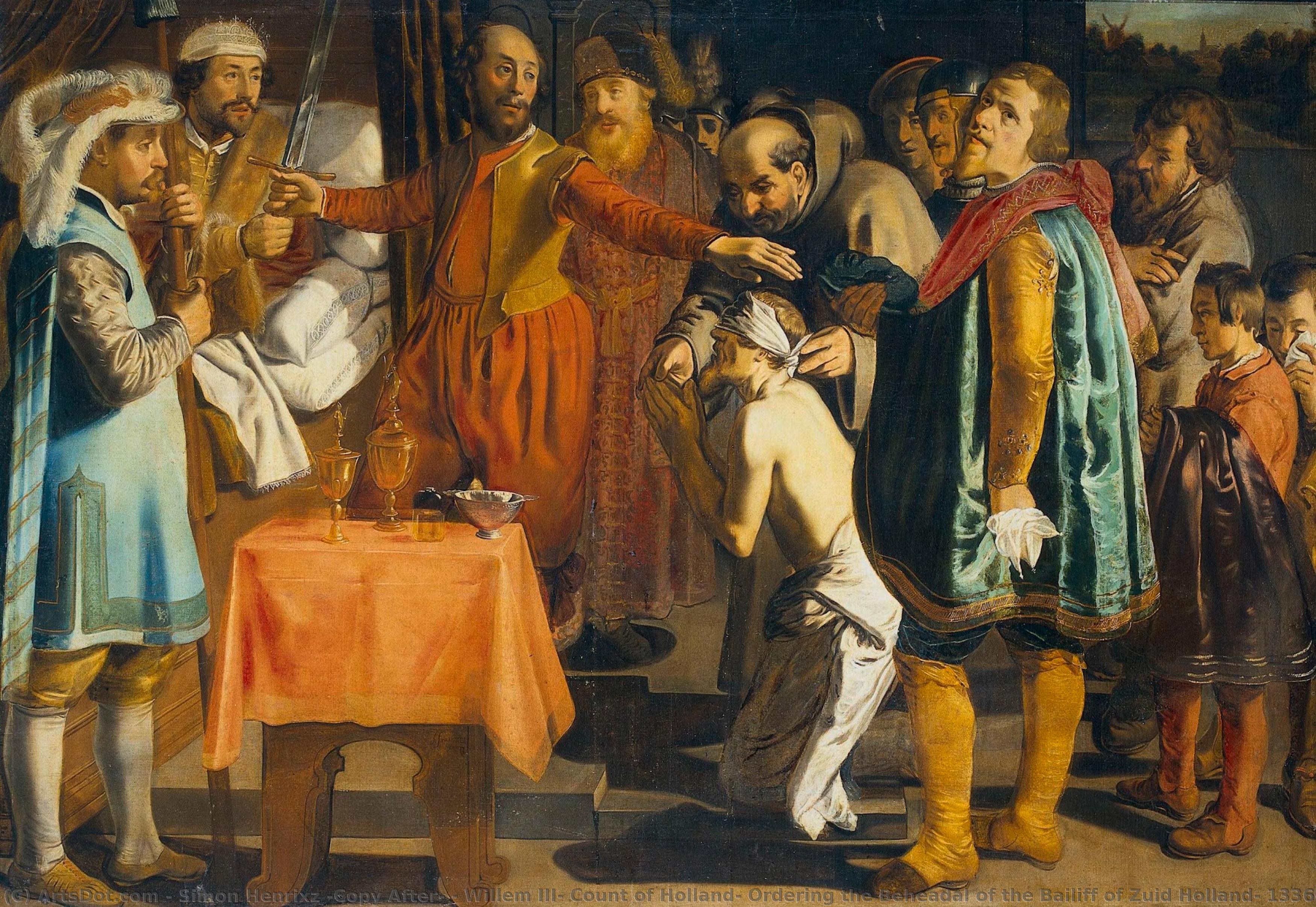 Willem Iii, Count Of Holland, Ordering The Beheadal Of The Bailiff Of Zuid Holland, 1336, Simon Henrixz (copy After), 1620 - 1649 — Simon Henrixz (copy After)